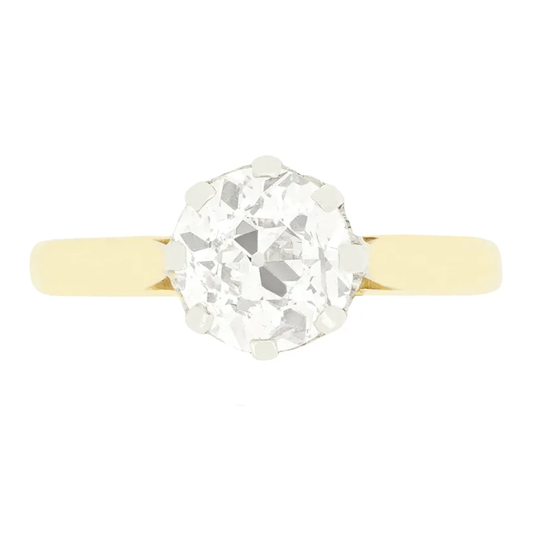 Vintage 1.35ct Diamond Solitaire Ring, c.1960s