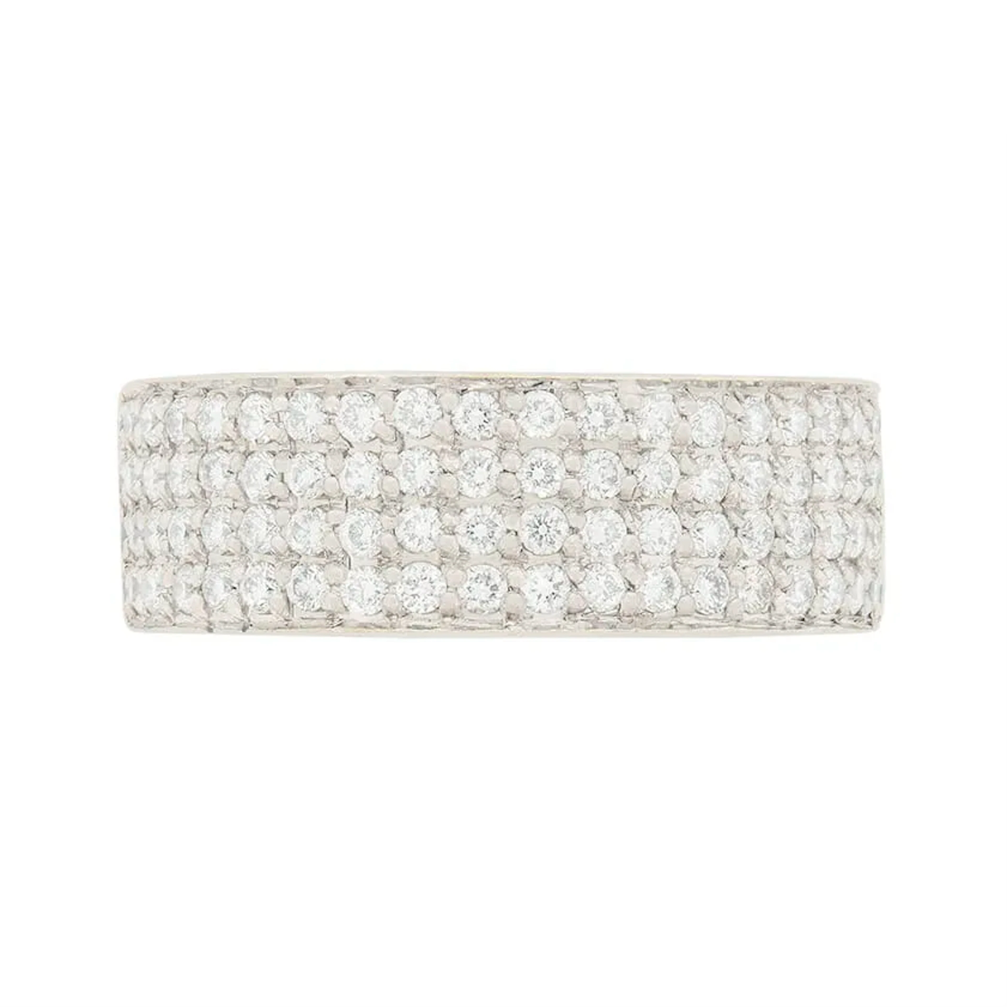 Modern 1.60 Carat Diamond Half Eternity Ring