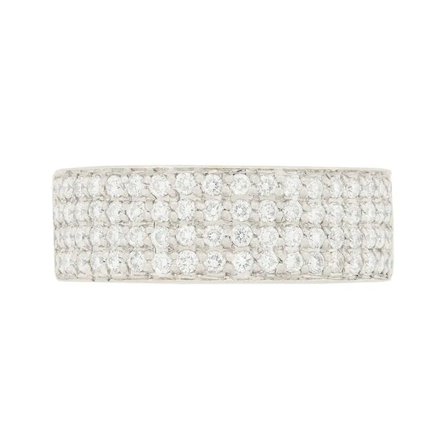 Modern 1.60 Carat Diamond Half Eternity Ring