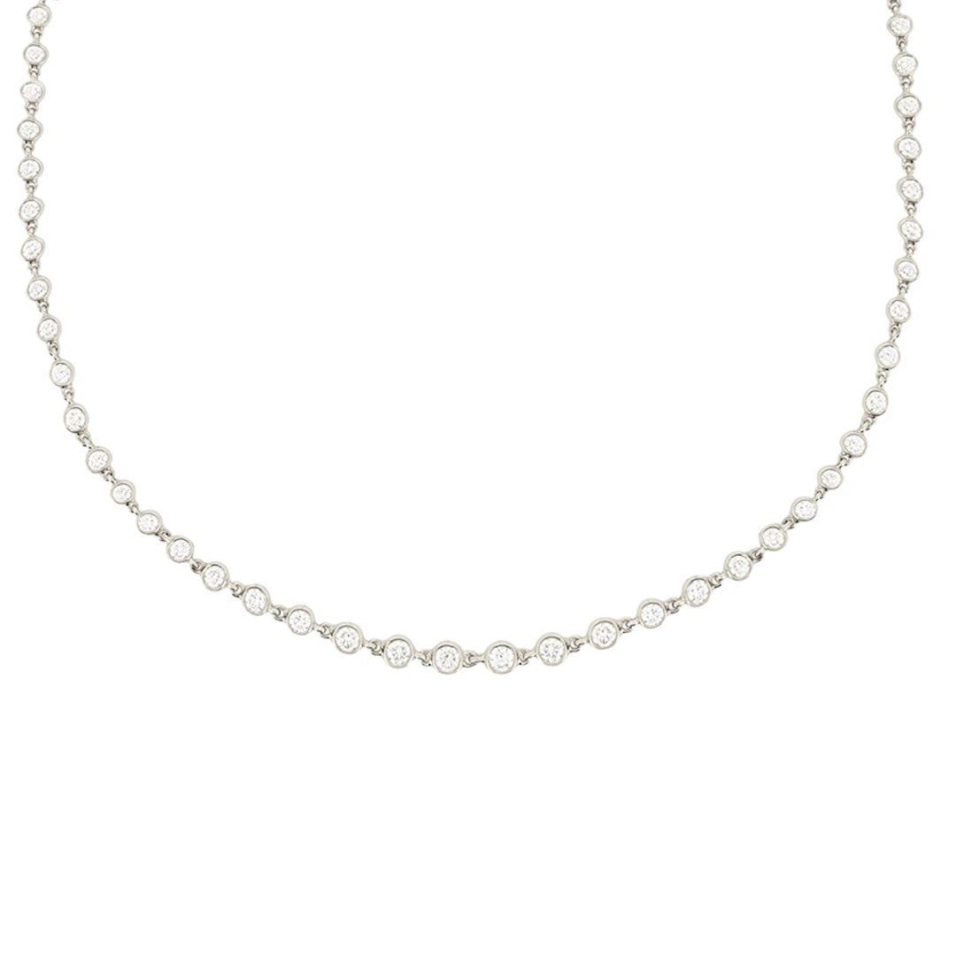 Tiffany & Co. 4.32ct Diamond Line Necklace