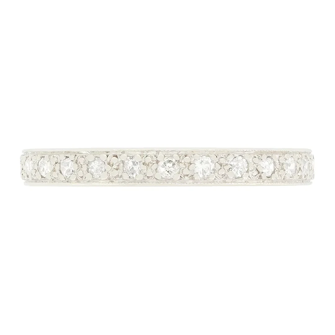 Art Deco 0.52ct Diamond Full Eternity Ring, c.1920s
