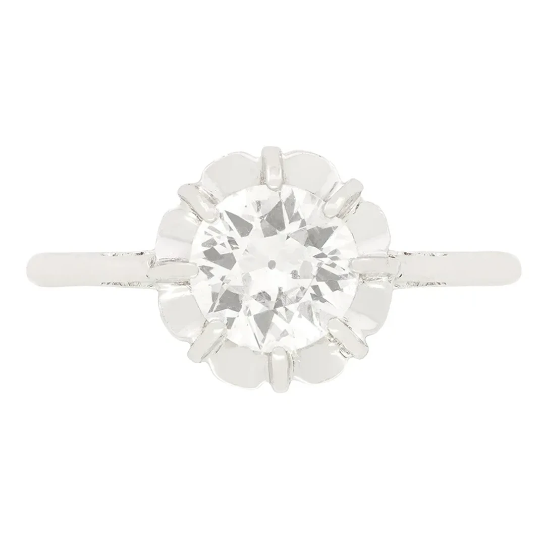 Art Deco 0.75ct Diamond Solitaire Ring, c.1930s