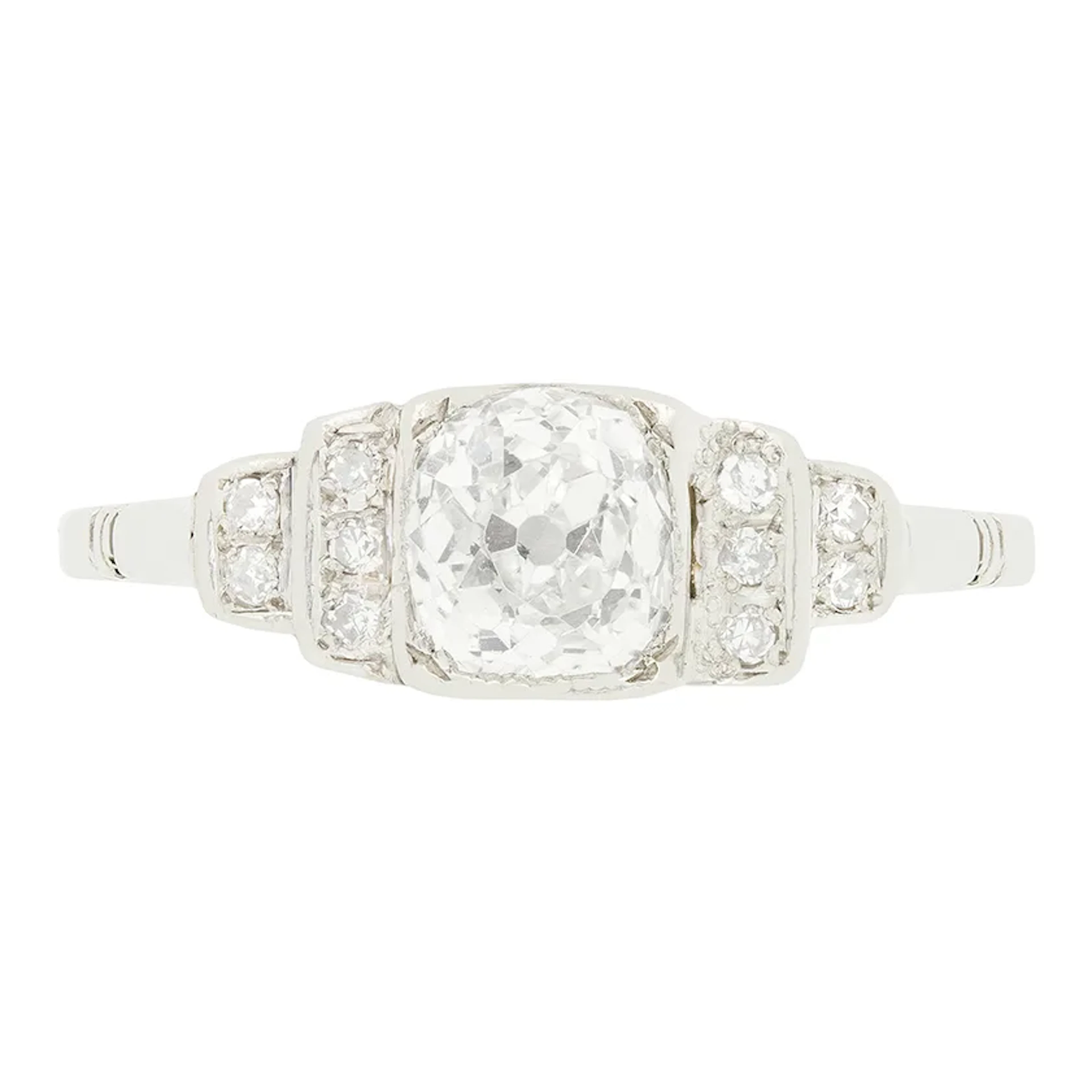 Art Deco 0.91ct Diamond Solitaire, c.1920s