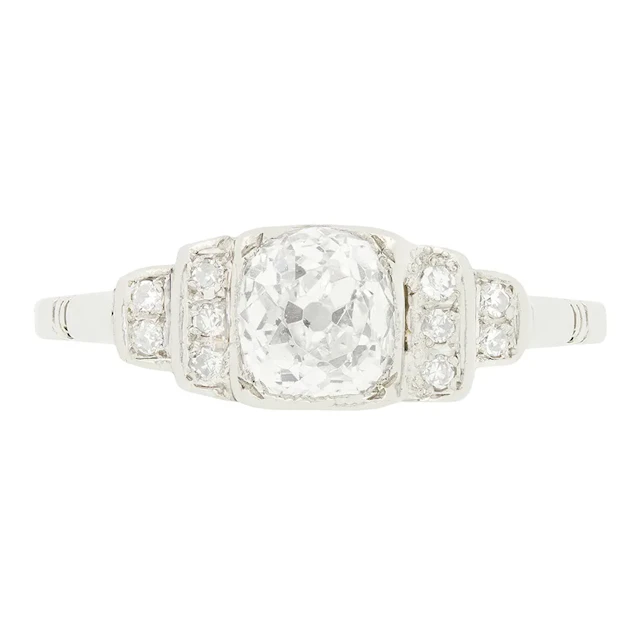 Art Deco 0.91ct Diamond Solitaire, c.1920s