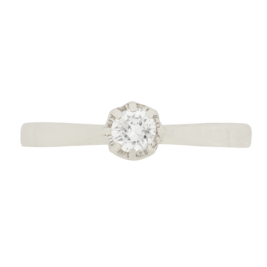 Vintage 0.20ct Diamond Solitaire Engagement Ring, c.1970s