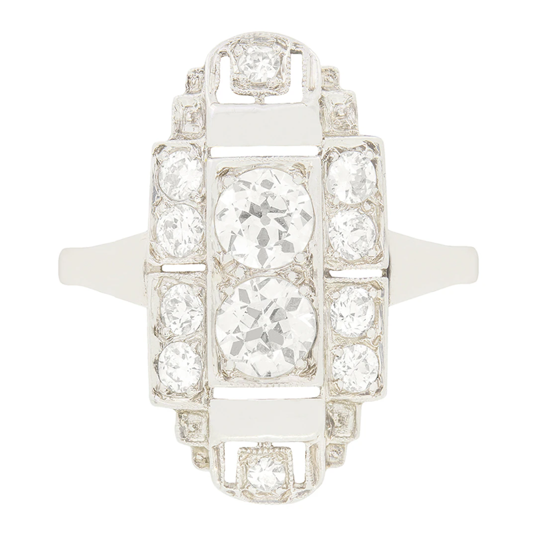 Art Deco 0.78ct Diamond Cluster Ring, c.1920s