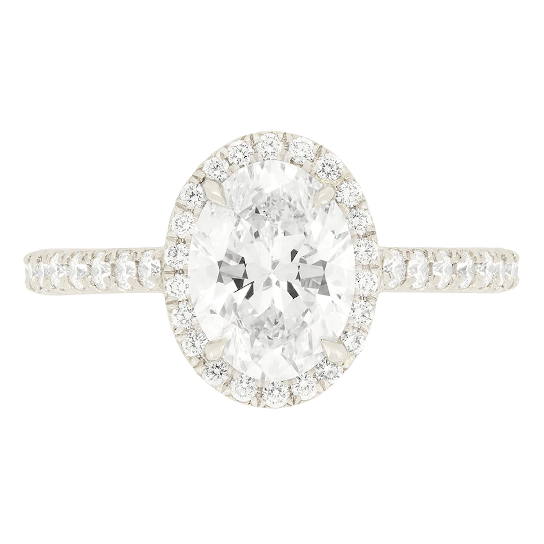 Tiffany & Co. Soleste Oval 1.14ct Diamond Halo Ring