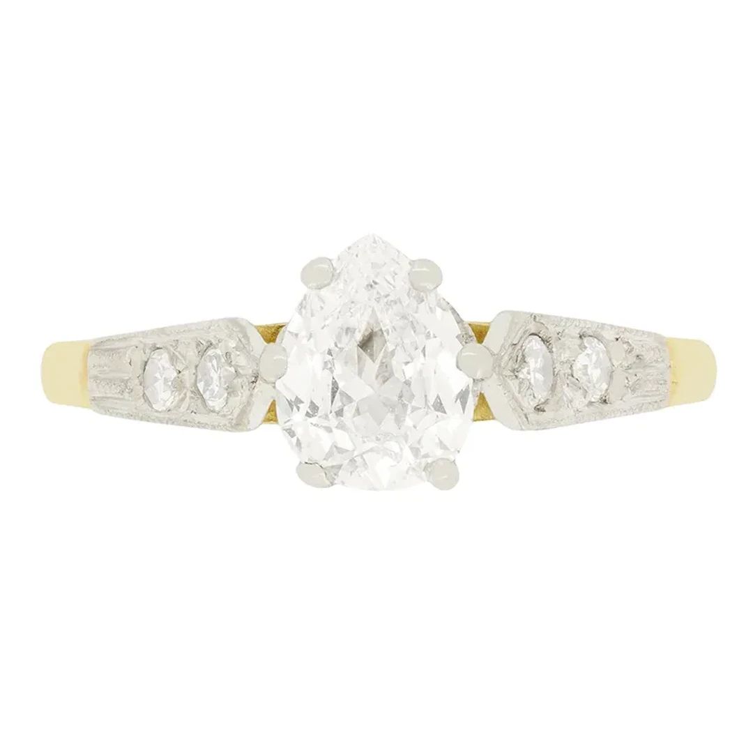 Edwardian 0.86ct Diamond Solitaire Ring, c.1910s