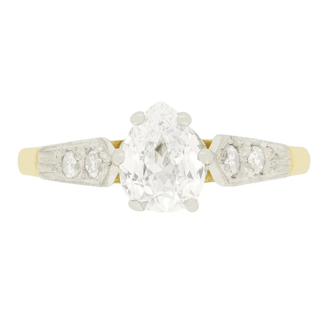 Edwardian 0.86ct Diamond Solitaire Ring, c.1910s