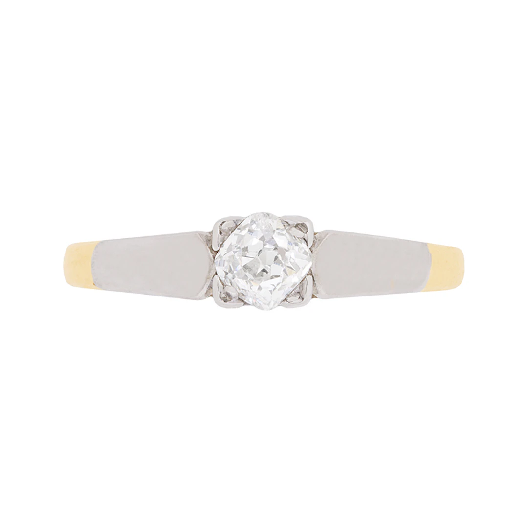 Edwardian Diamond Solitaire Engagement Ring, c.1910