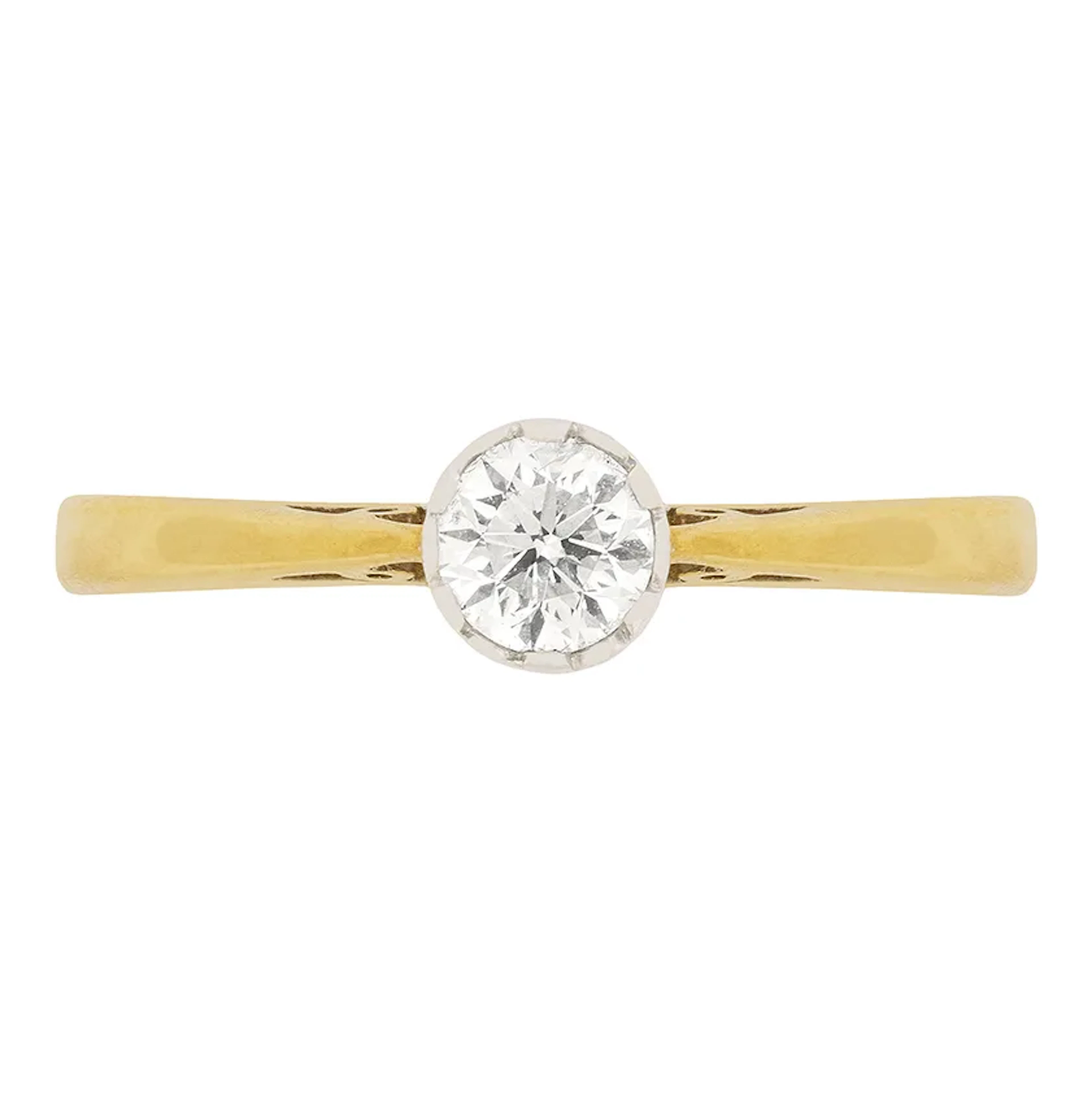 Vintage 0.33 Carat Diamond Solitaire Engagement Ring, c.1970s