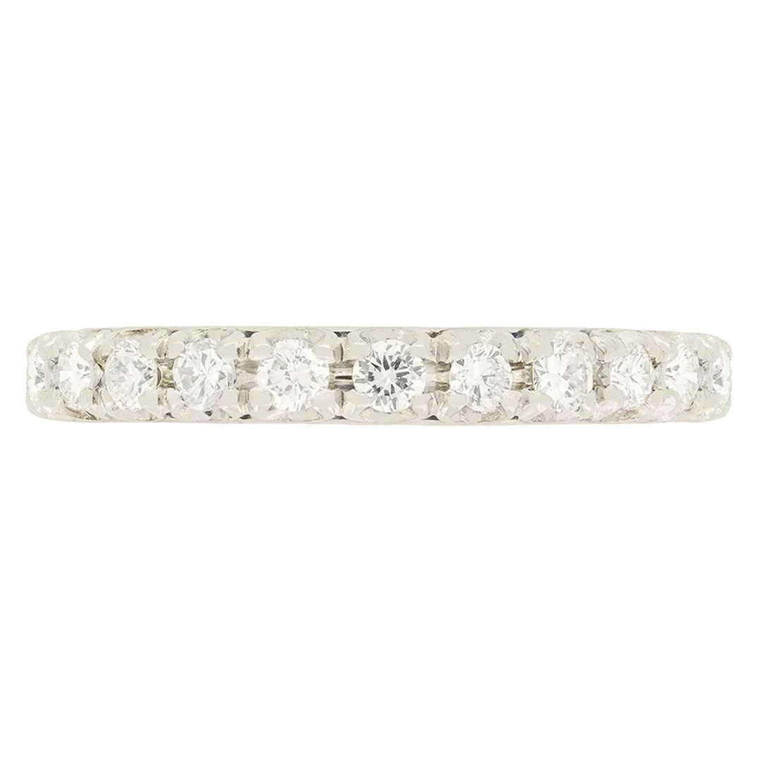 Vintage 1.10ct Diamond Full Eternity Ring, c.1950s