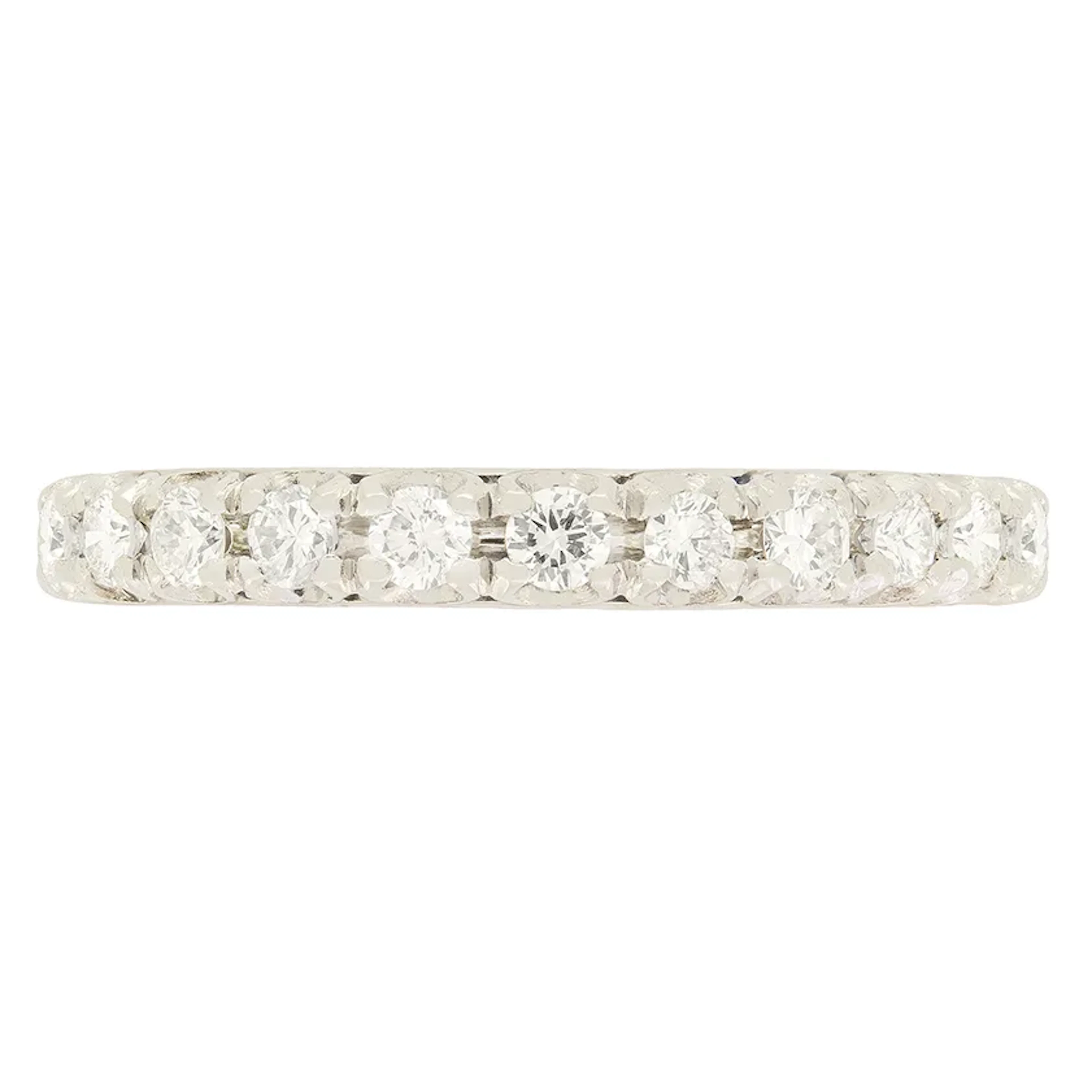 Vintage 1.10ct Diamond Full Eternity Ring, c.1950s