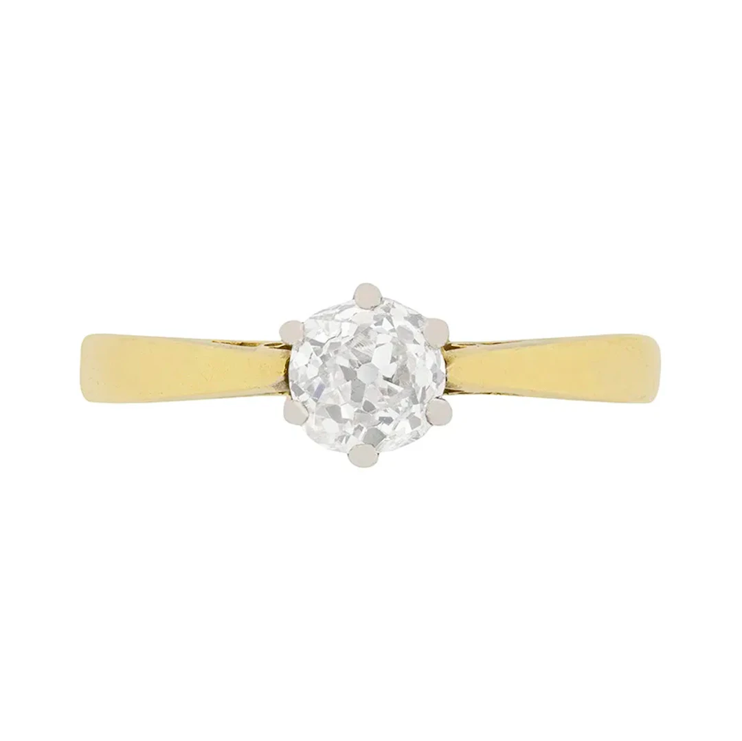 Vintage 0.55ct Solitaire Diamond Engagement Ring, c. 1950s