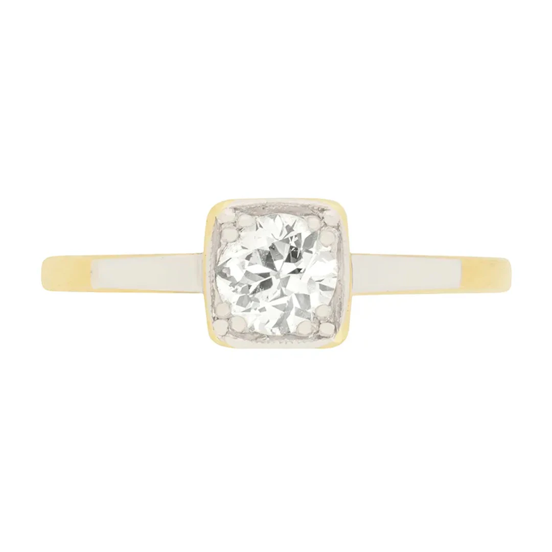 Edwardian 0.56ct Diamond Solitaire Engagement Ring, c.1910s