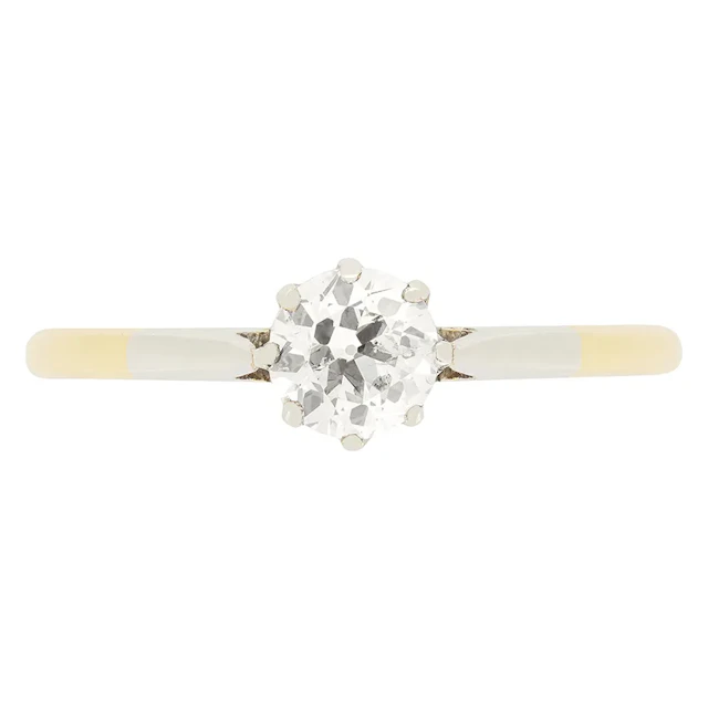 Edwardian 0.65ct Diamond Solitaire Ring, c.1910s