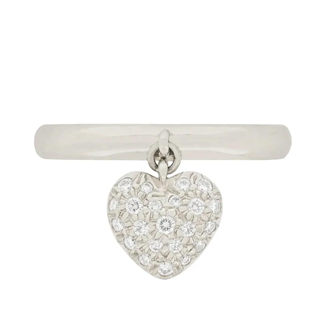 Tiffany & Co. Pavé-Set Diamond Heart Cluster Ring