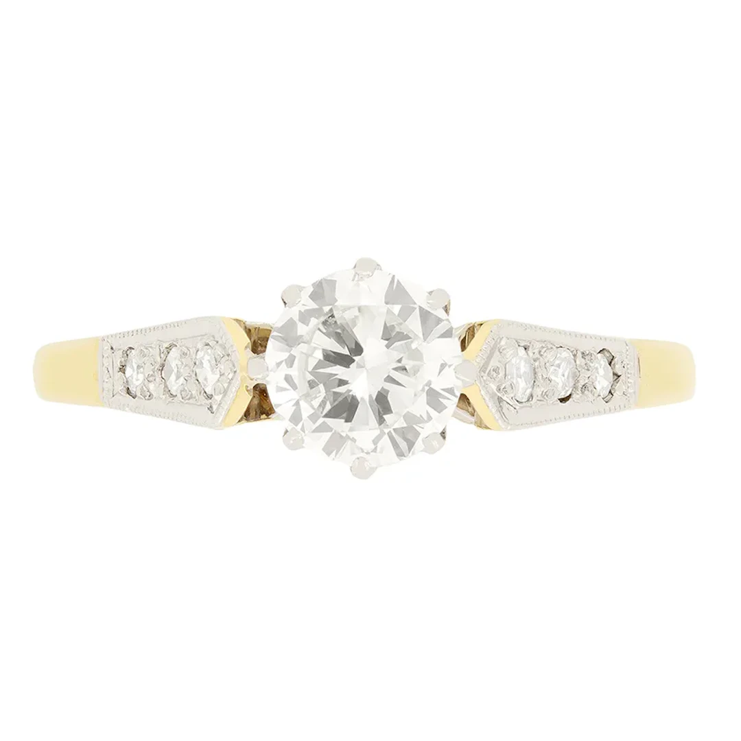 Vintage 0.65ct Diamond Solitaire Ring, c.1940s