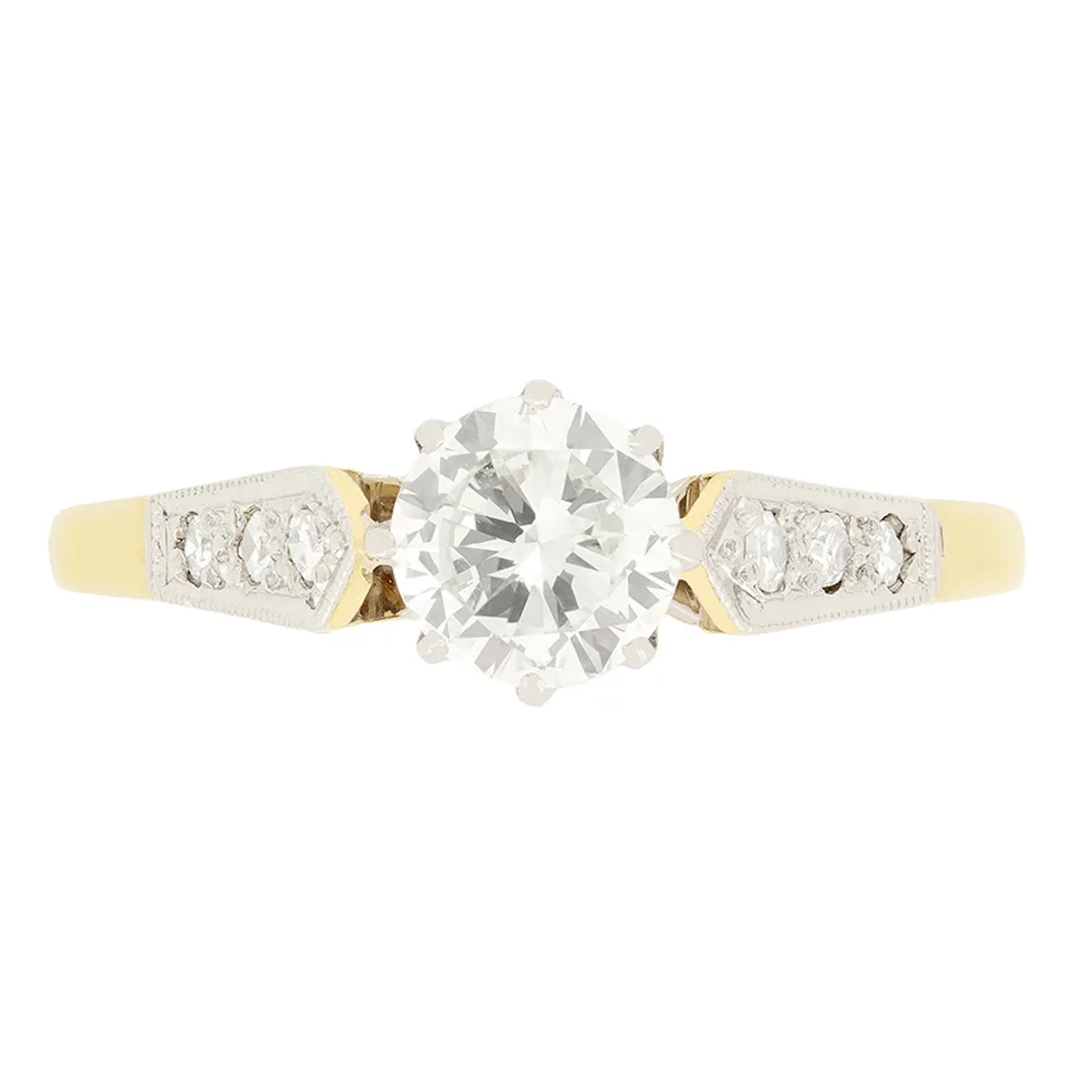 Vintage 0.65ct Diamond Solitaire Ring, c.1940s