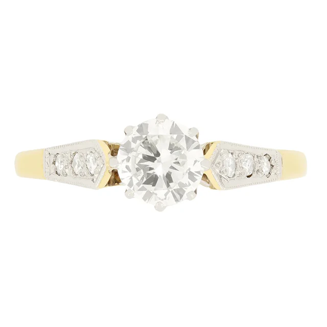 Vintage 0.65ct Diamond Solitaire Ring, c.1940s