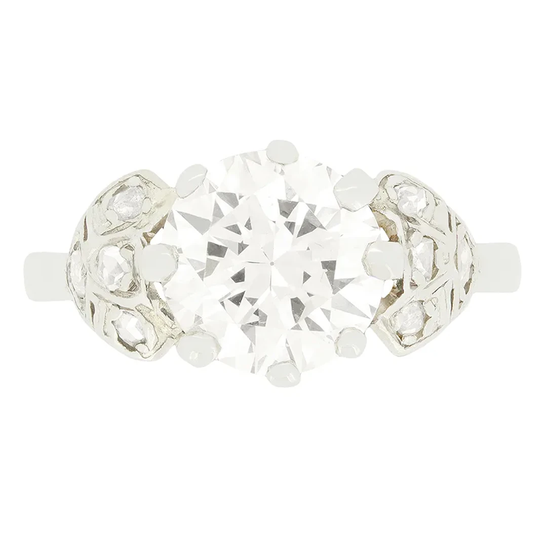 Art Deco 1.85ct Diamond Solitaire Ring, c.1920s