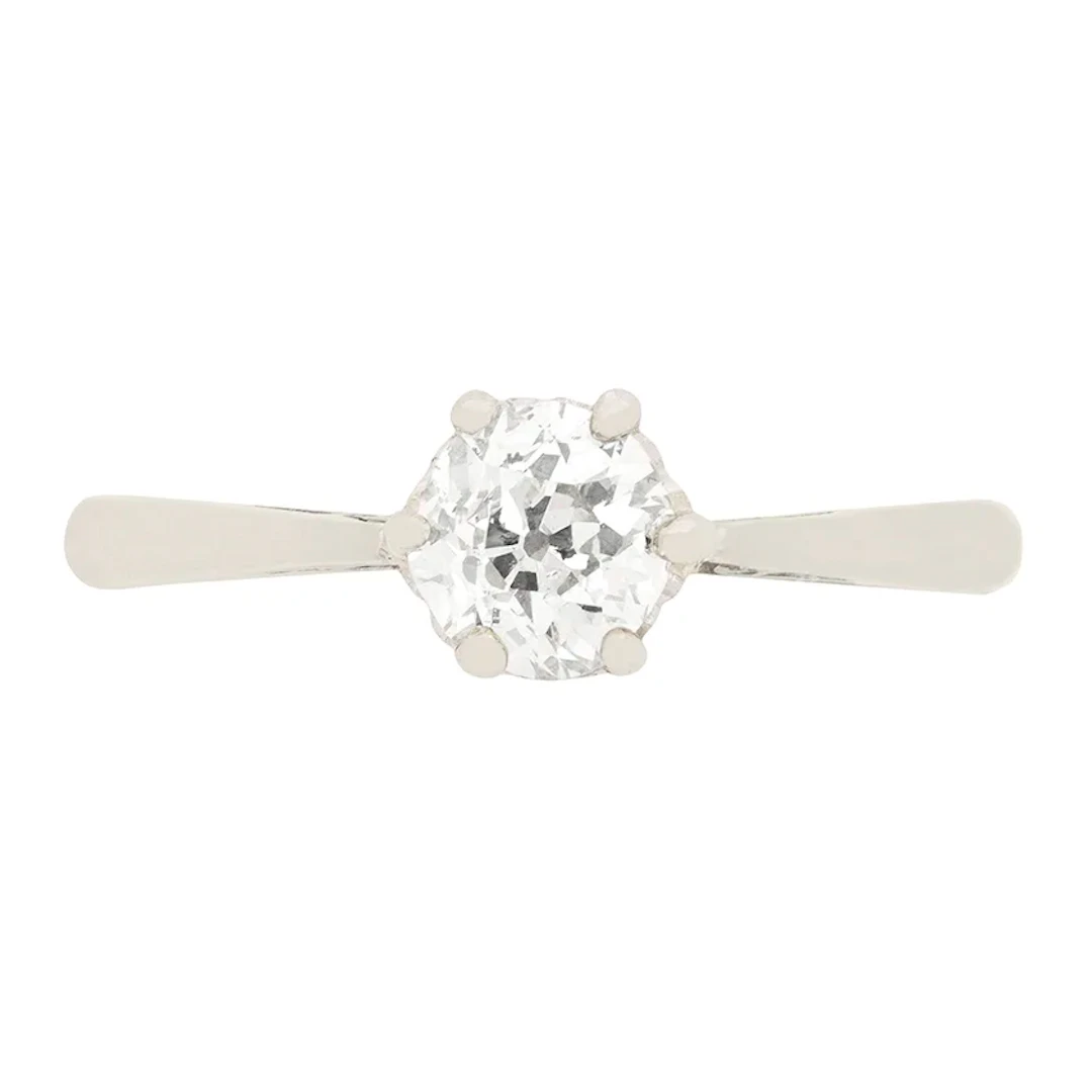 Art Deco 0.61ct Diamond Solitaire Engagement Ring, c.1920s