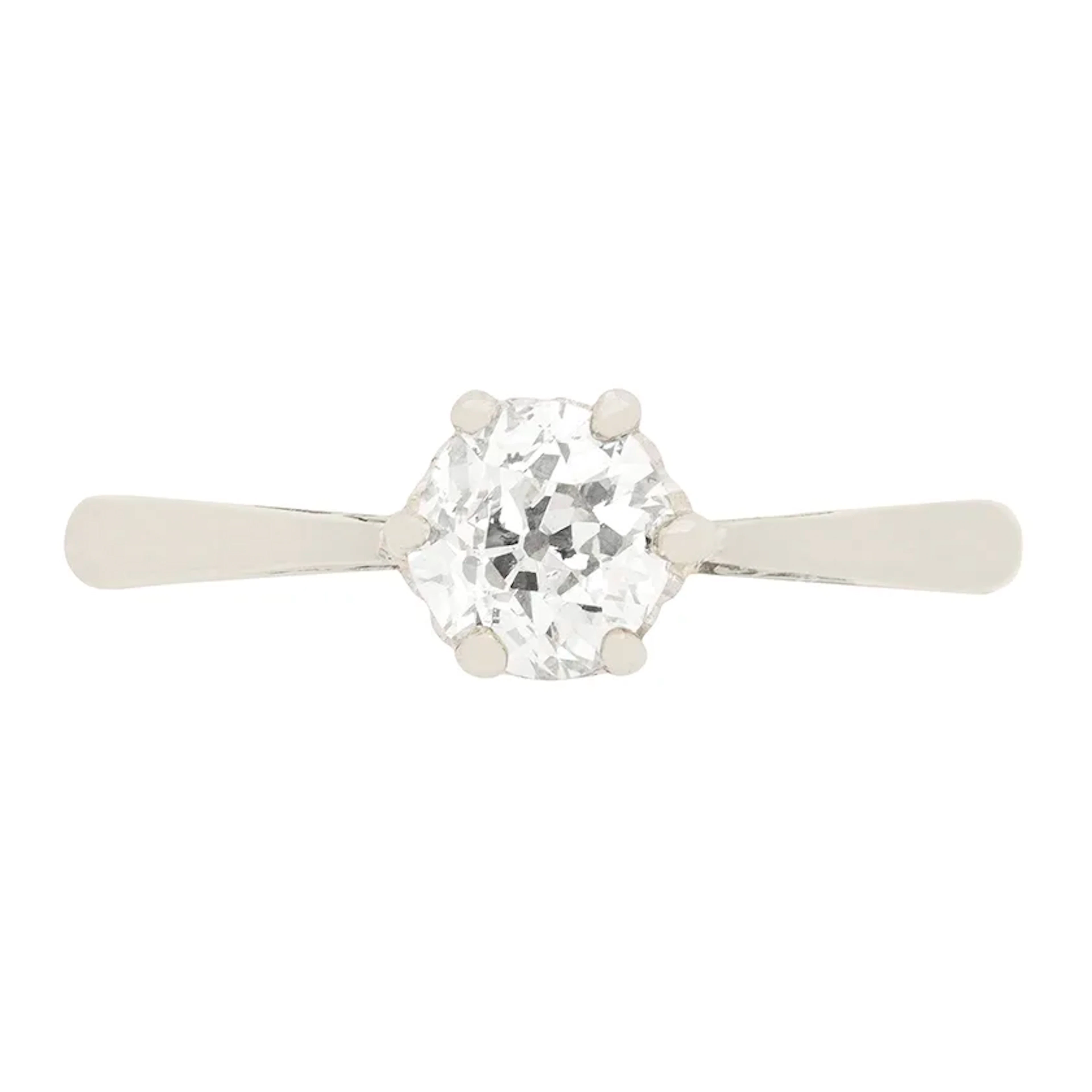 Art Deco 0.61ct Diamond Solitaire Engagement Ring, c.1920s