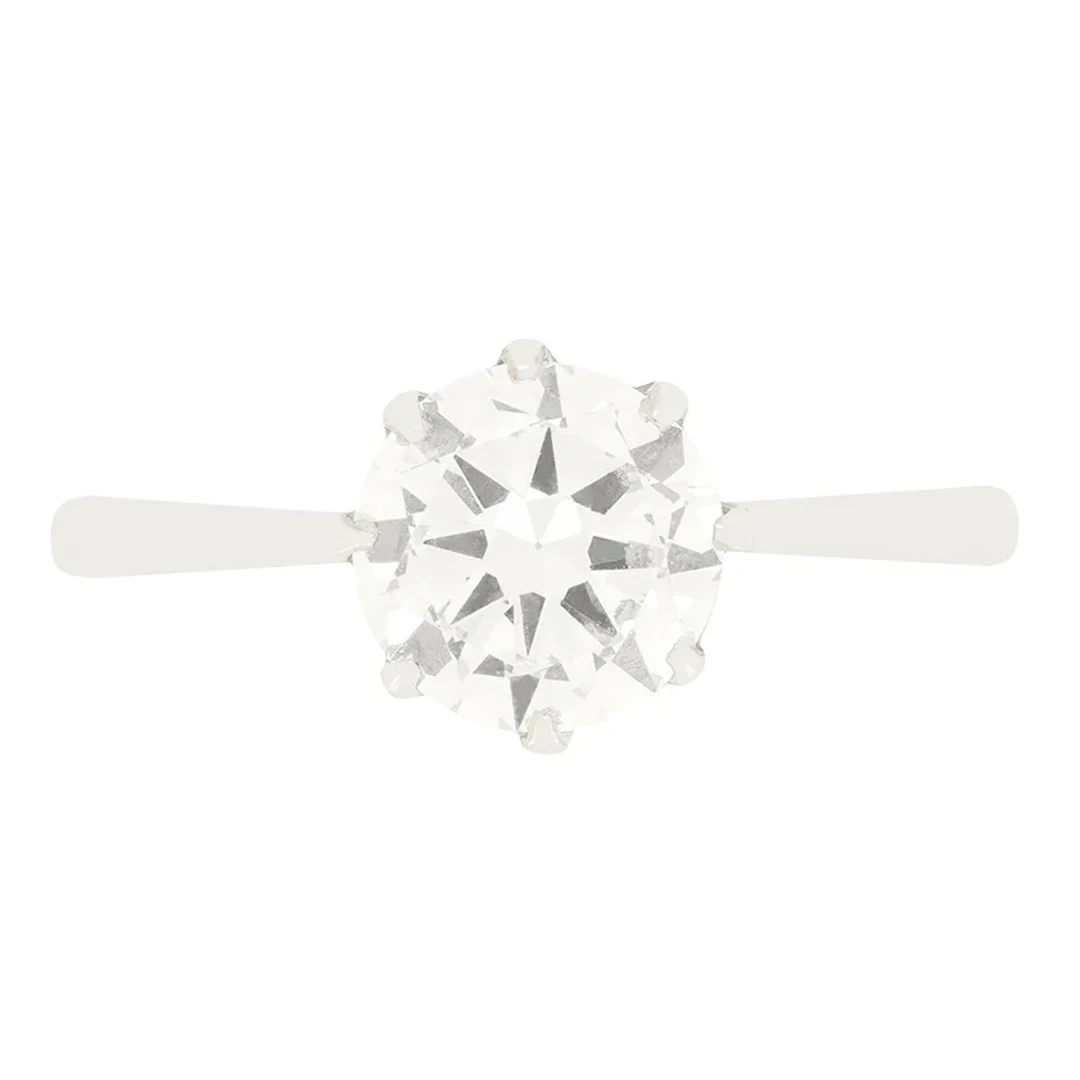 Art Deco 1.20ct Diamond Solitaire Ring, c.1920s
