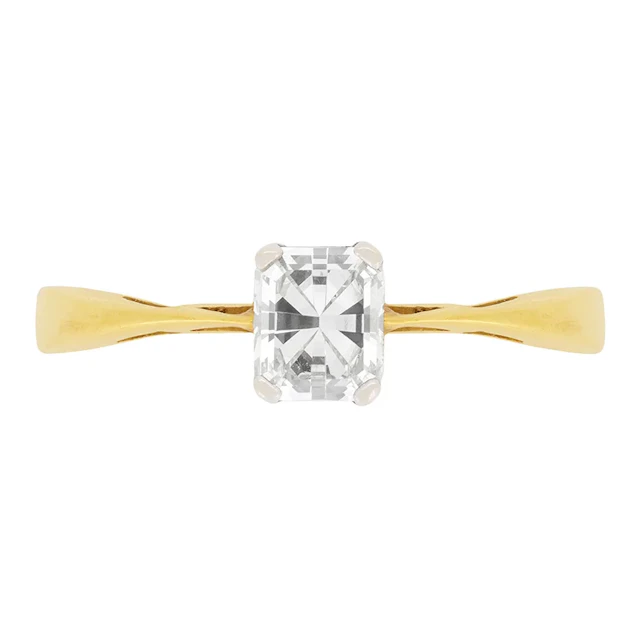 Contemporary 0.44ct Diamond Solitaire Engagement Ring
