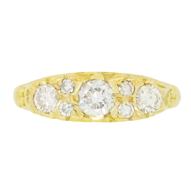 Vintage 0.80ct Diamond Three Stone Ring, c.1970s