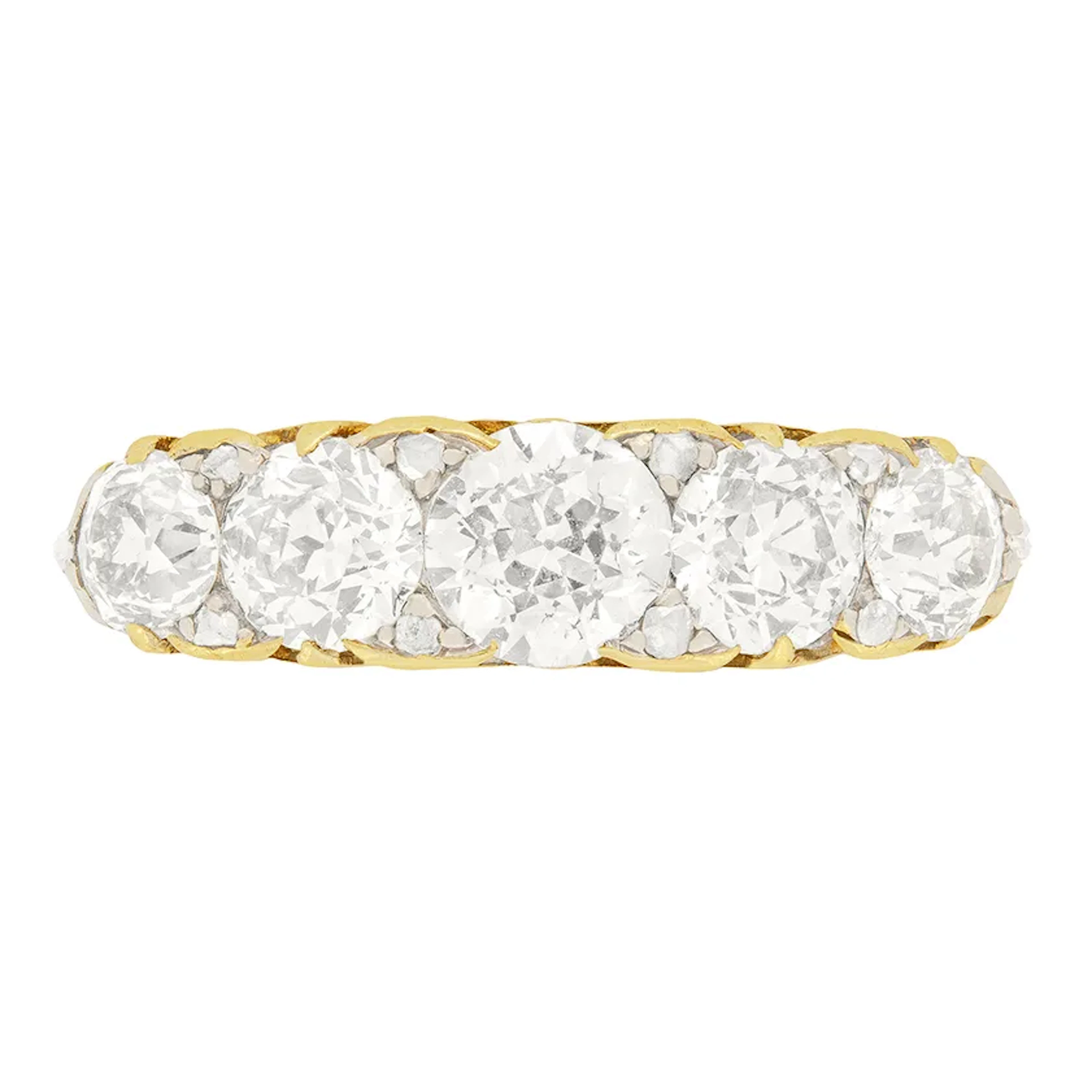 Victorian 2.40ct Five Stone Ring, c.1880s