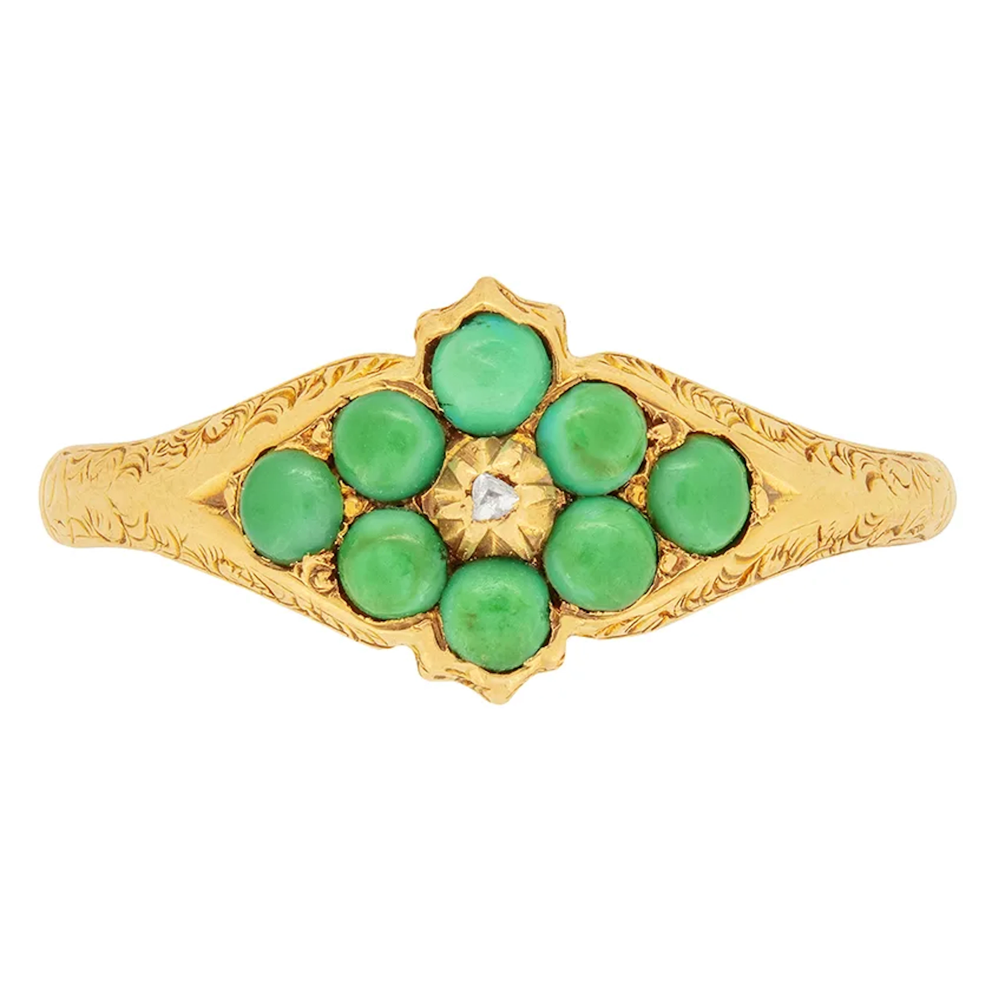 Victorian Turquoise and Diamond Ring, c.1869