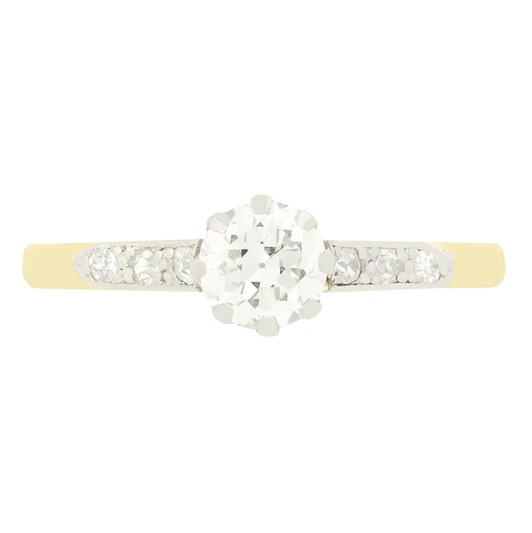 Edwardian 0.50ct Diamond Solitaire Ring, c.1910s
