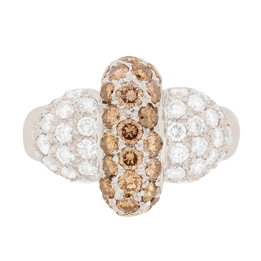 3.00 Carat Fancy Colour Chocolate and White Diamond Fashion Ring