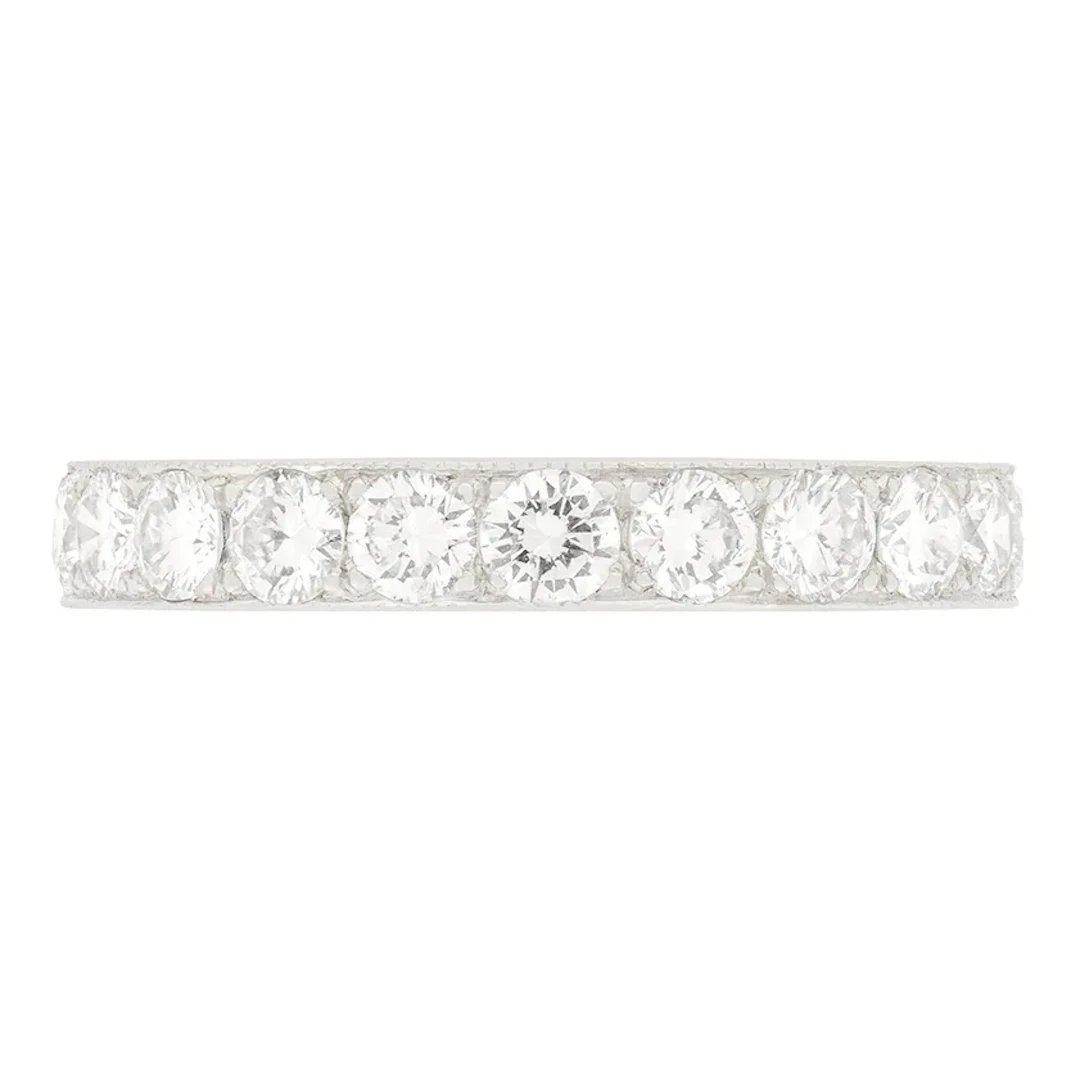 Vintage 3.30ct Diamond Full Eternity Ring, c.1950s