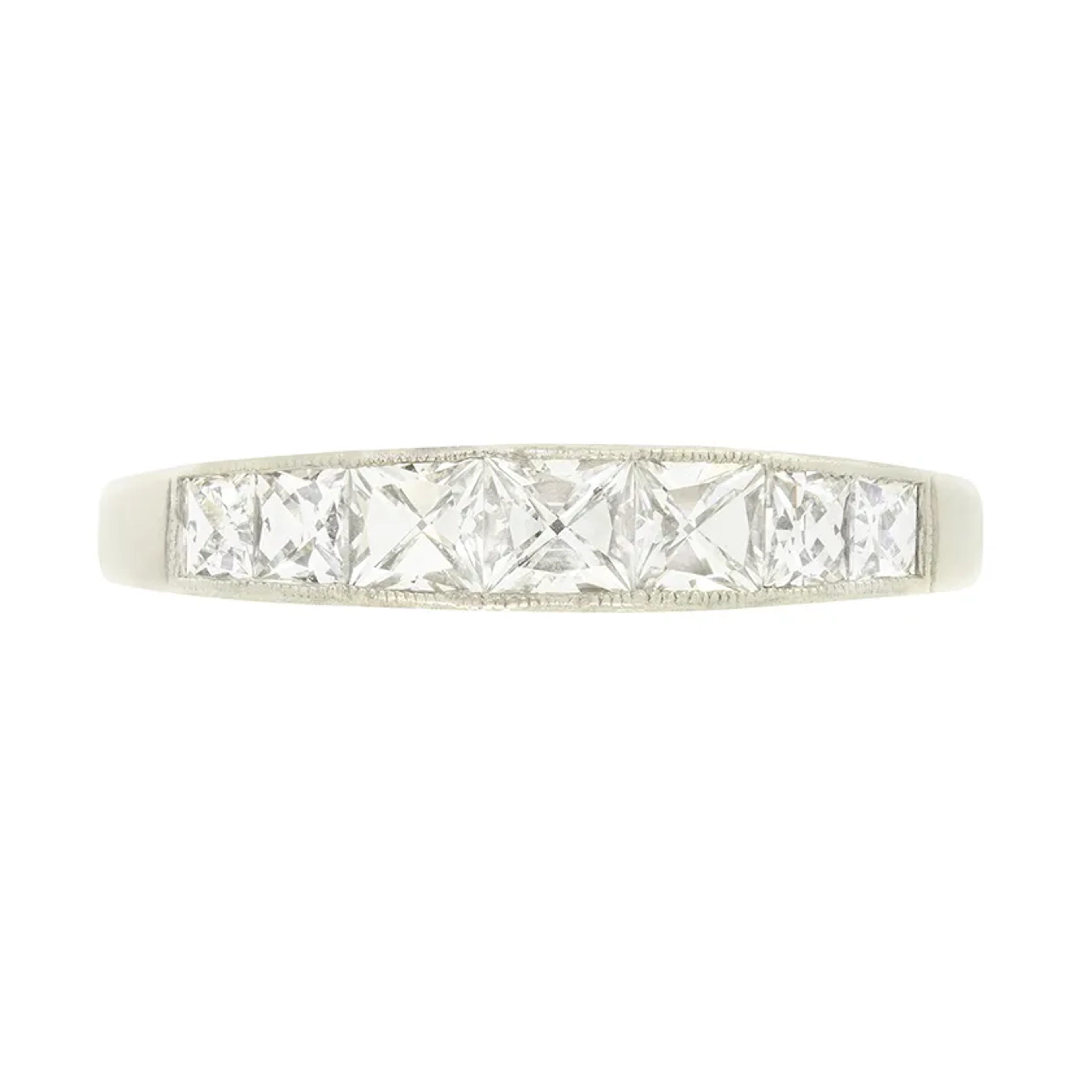 Late Deco 1.60ct Diamond Half Eternity Ring, c.1930s