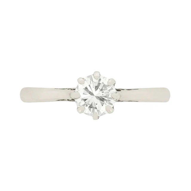 Vintage 0.50ct Diamond Solitaire Engagement Ring, c.1940s