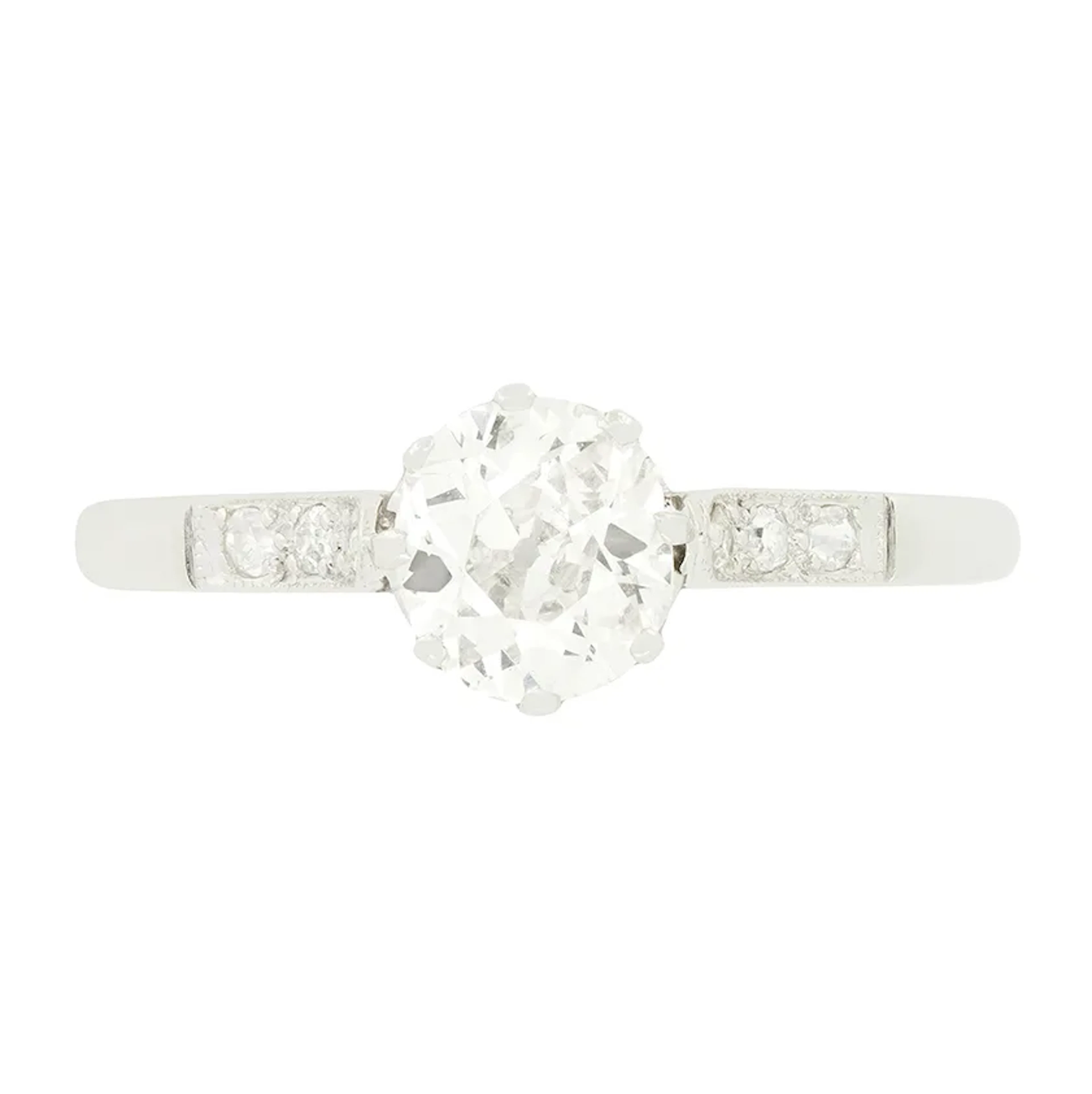 Art Deco 0.75ct Diamond Solitaire Ring, c.1920s