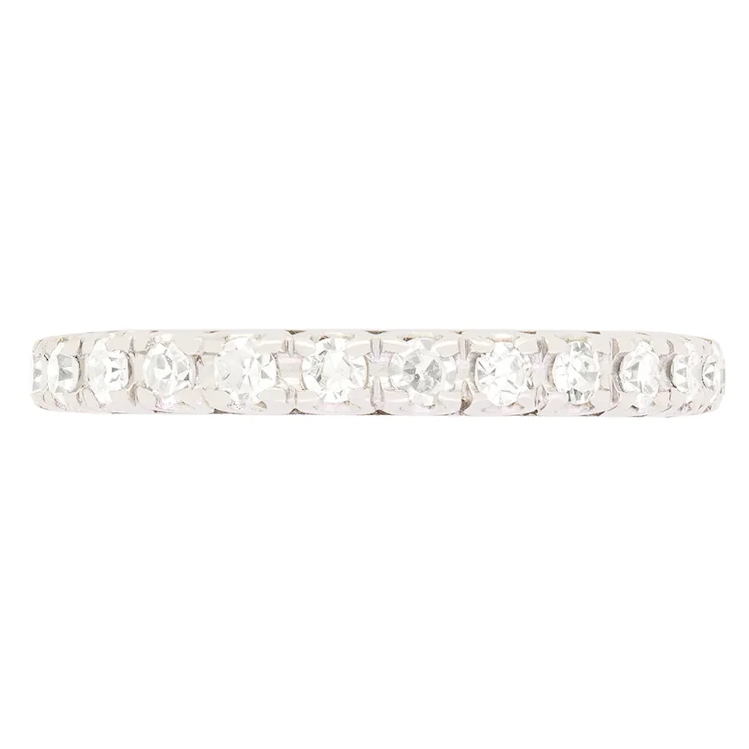 Late Deco 0.52ct Diamond Full Eternity Ring, c.1940s