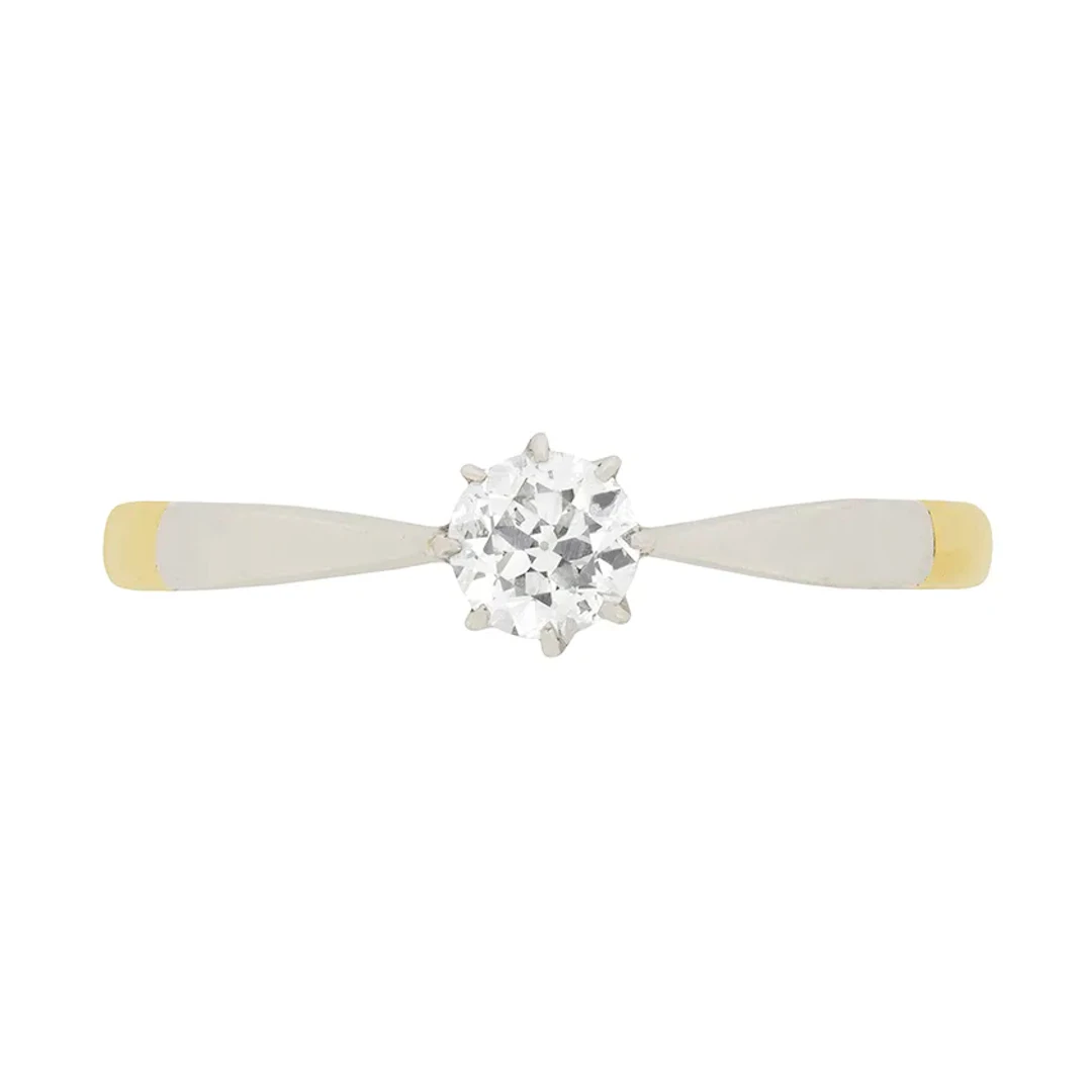 Edwardian 0.40ct Diamond Solitaire Ring, c.1910s