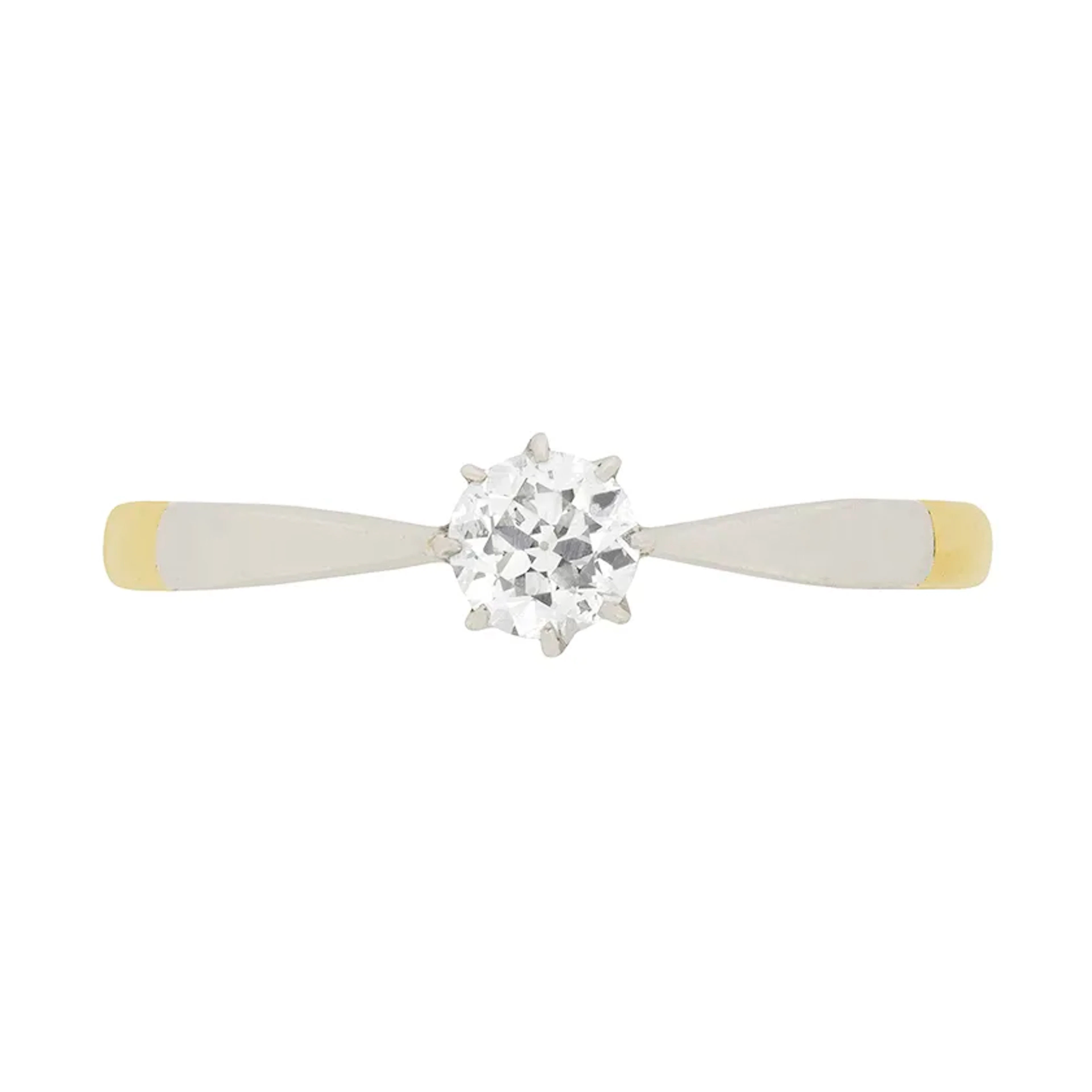 Edwardian 0.40ct Diamond Solitaire Ring, c.1910s