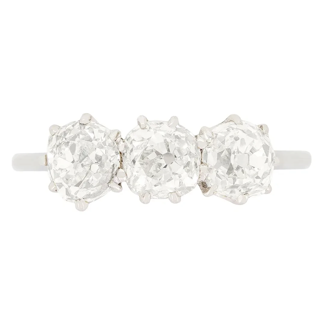 Art Deco 1.20ct Diamond Trilogy Ring, c.1920s