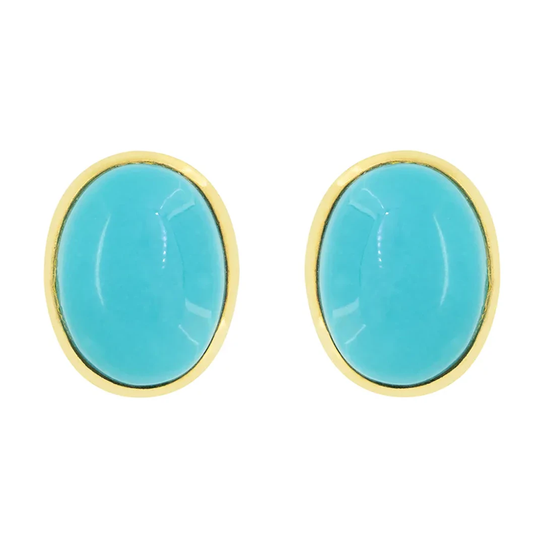 Vintage Turquoise Earrings, c.1970s