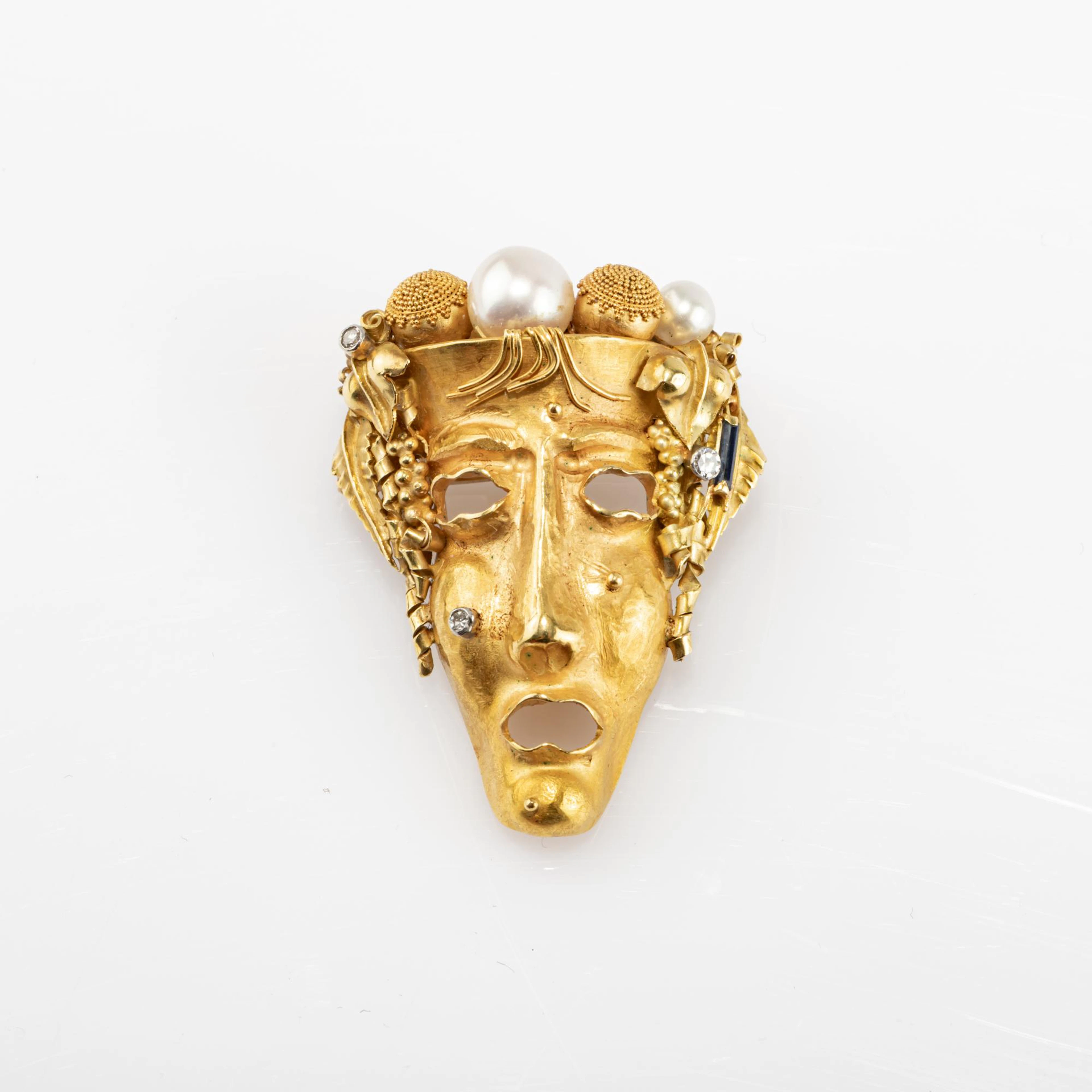 Johann Michael Wilm Masken-Brosche, 1930er Jahre