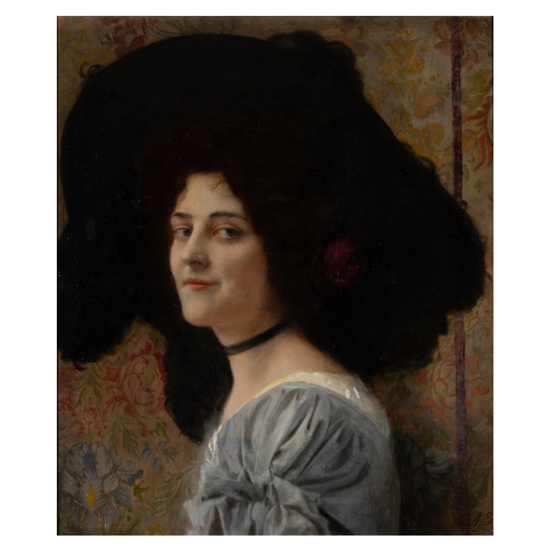Albert Schreyer (1869 Wien - 1945 ebenda) Portrait einer jungen Frau