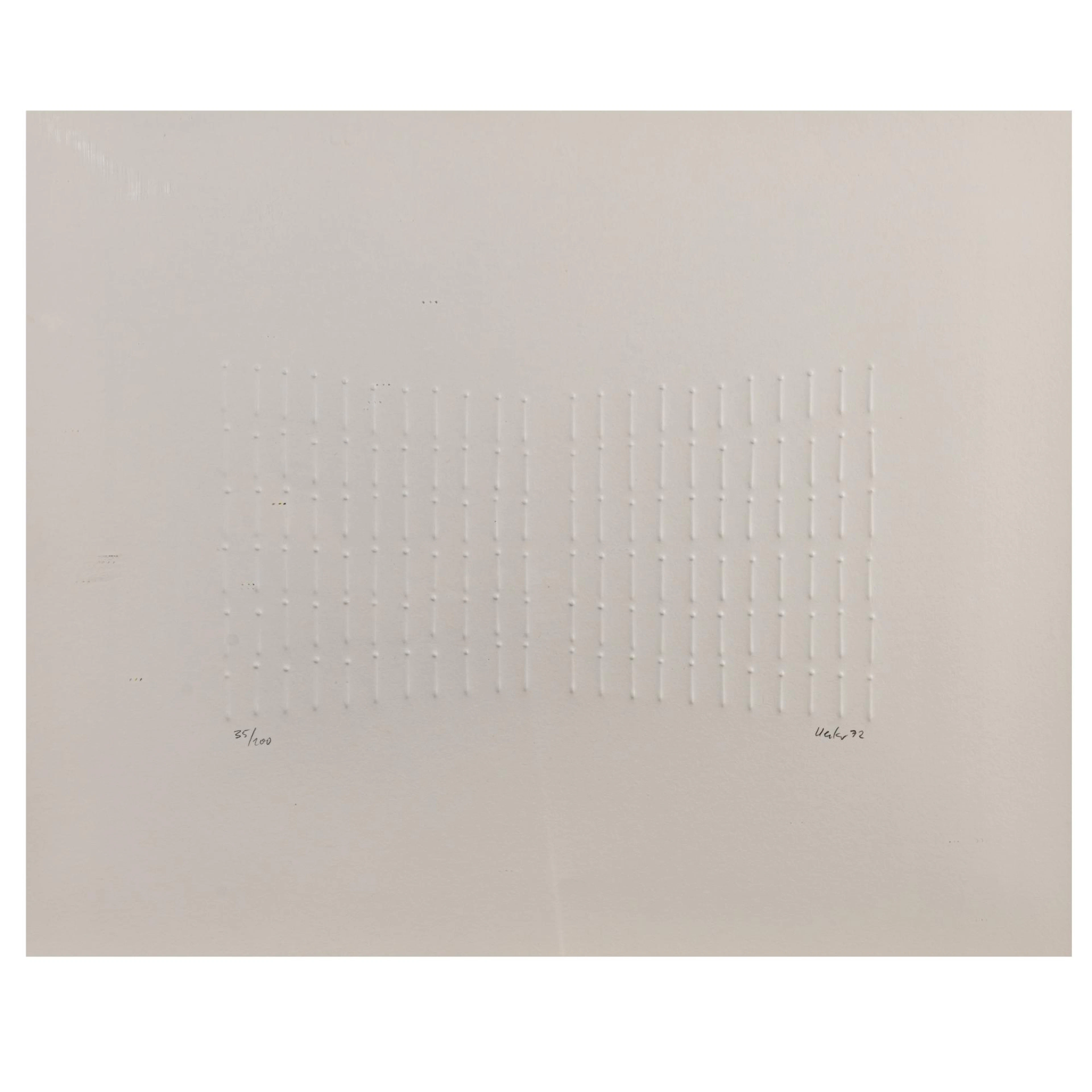 Günther Uecker (1930 Wendorf - 2025 Düsseldorf) 'Symmetrische Struktur', 1972