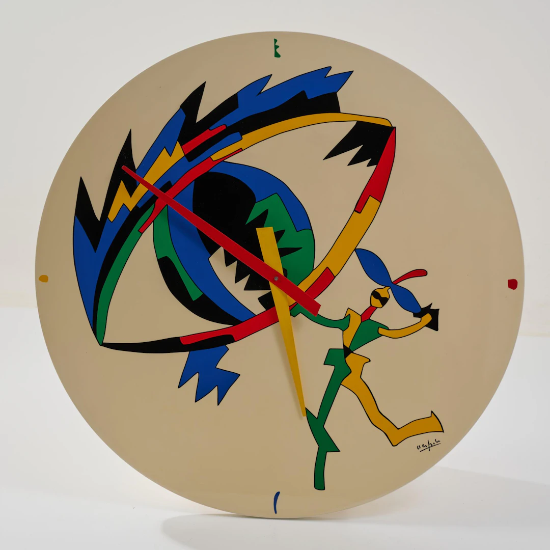 Ugo Nespolo Wanduhr 'King Size', 1980er Jahre (Entwurf)