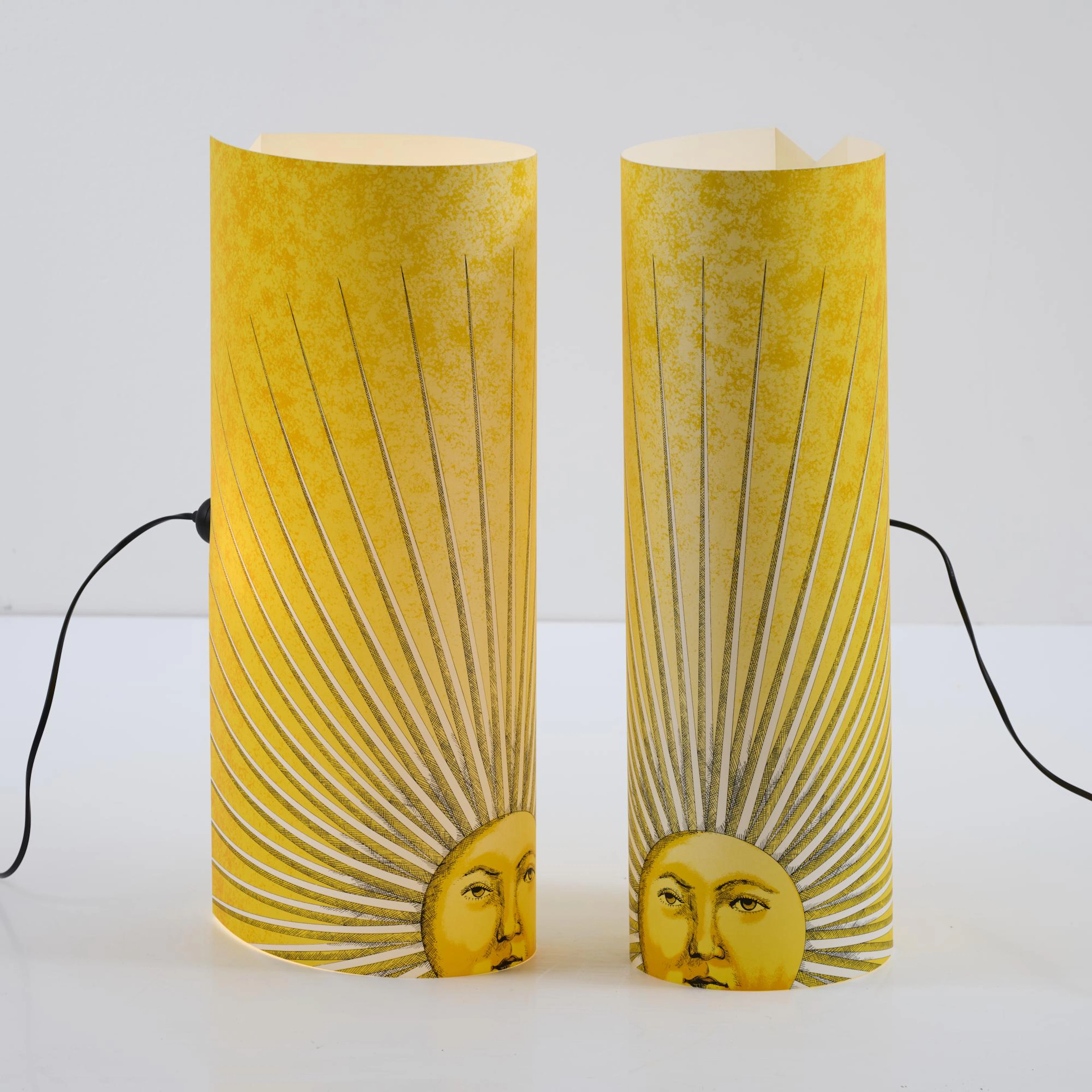 Barnaba Fornasetti Zwei Stehleuchten 'Sole', 1995 (Entwurf)
