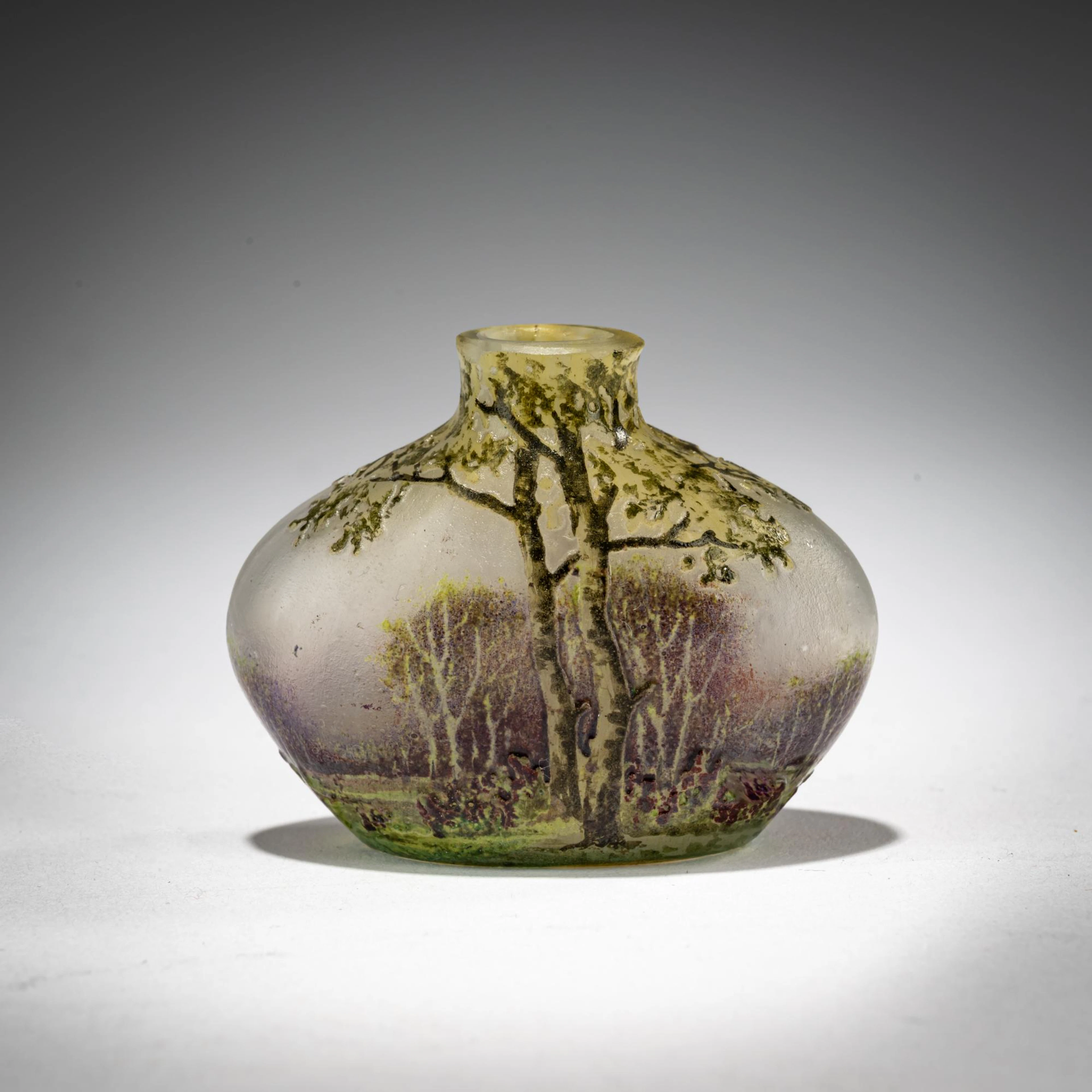 Daum Frères, Nancy Miniaturvase 'Paysage en Eté', 1903-05