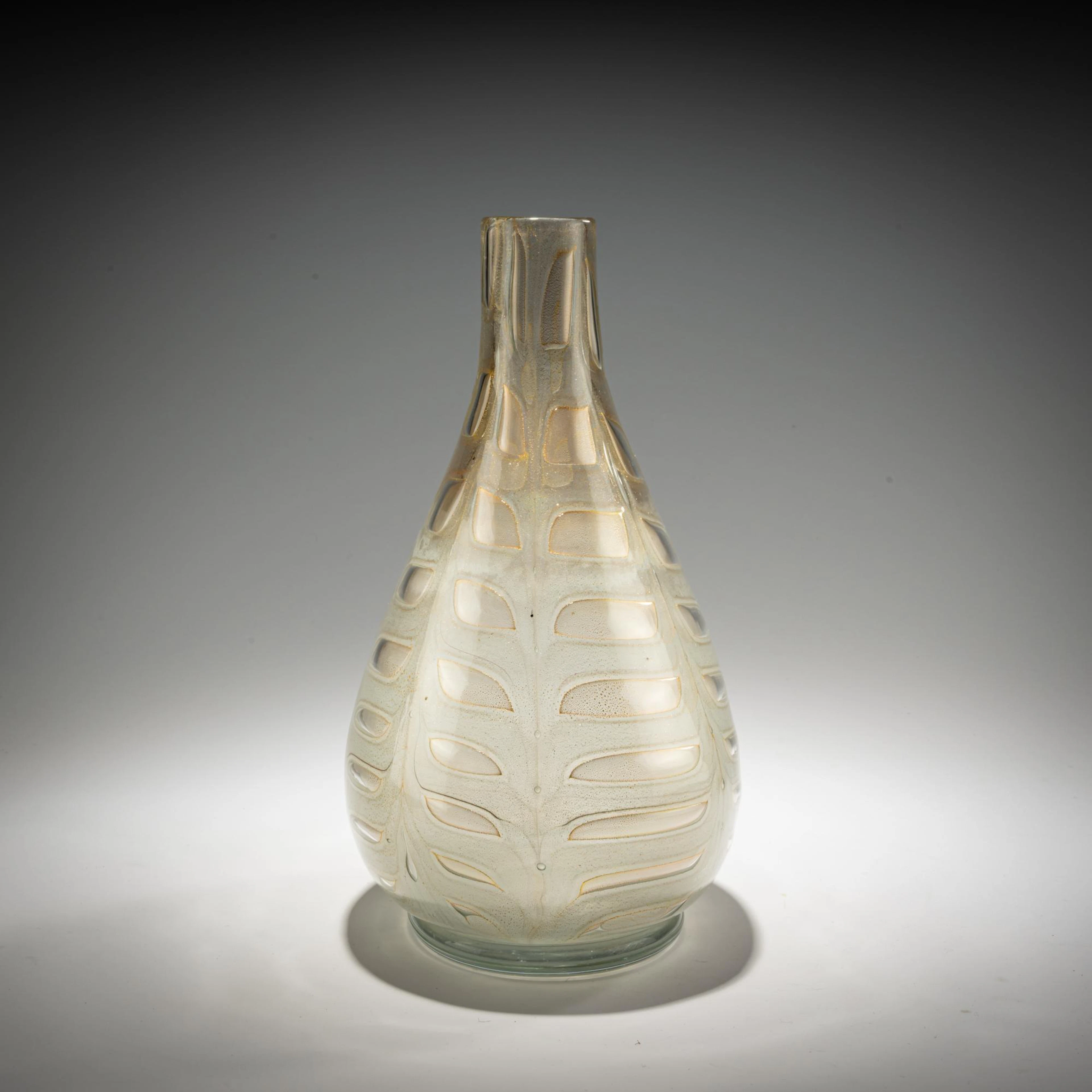 Ercole Barovier Vase 'Graffito oro', 1969